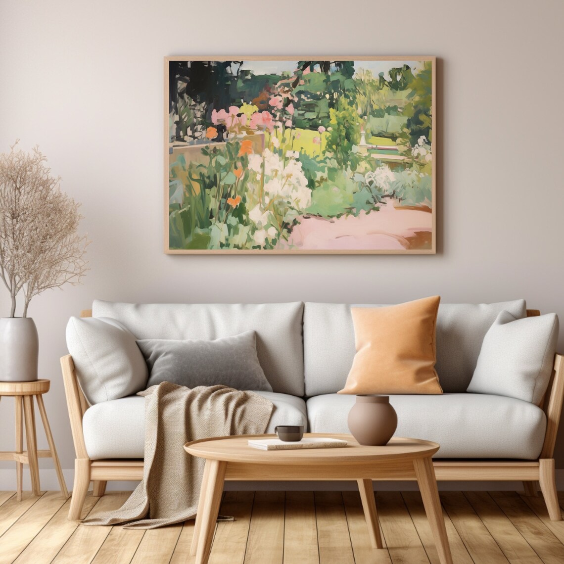 Modern Summer Garden Floral Art Print, Boho Style - Image 2