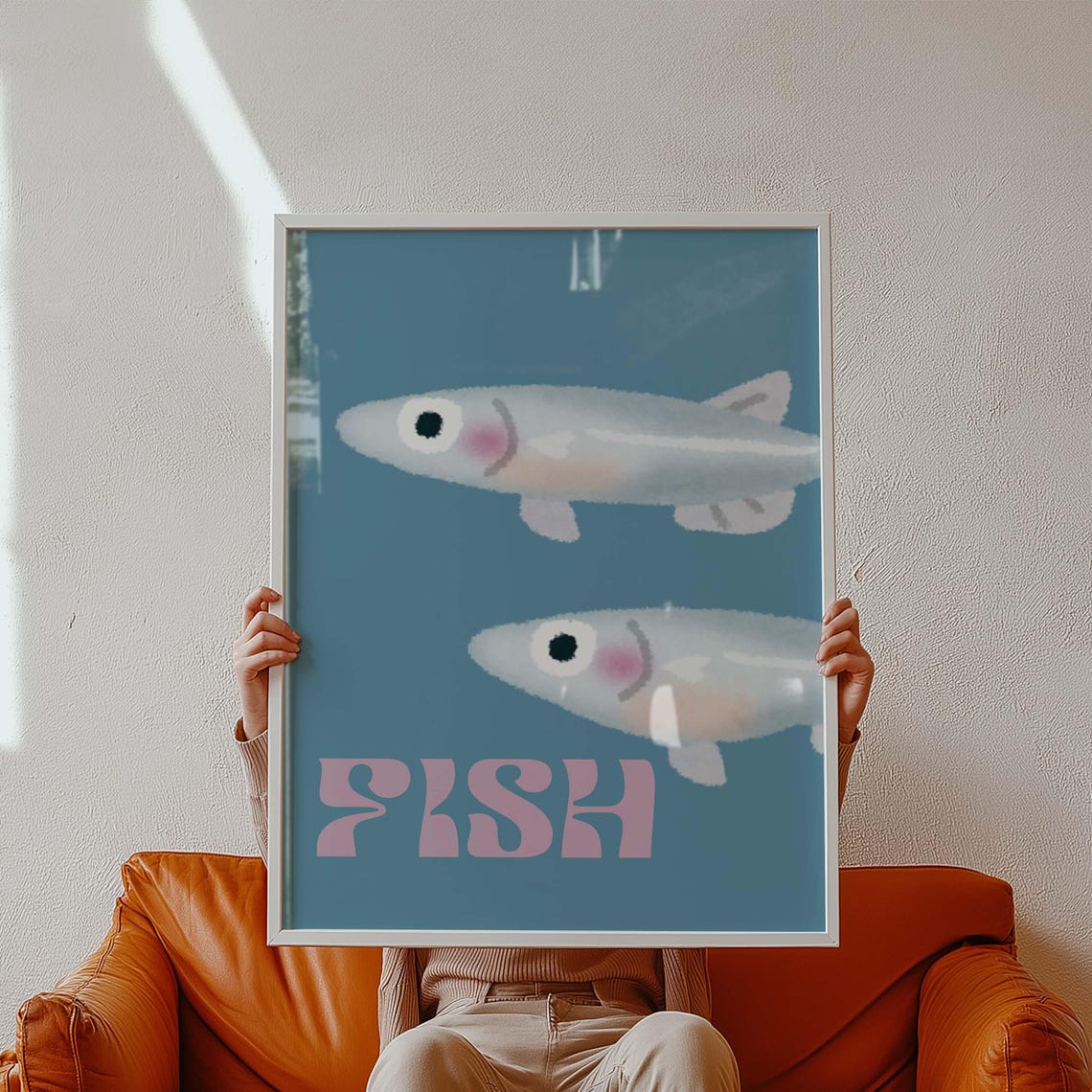 Cute Fish Poster, Whimsical Ocean Kitchen Decor - Image 2