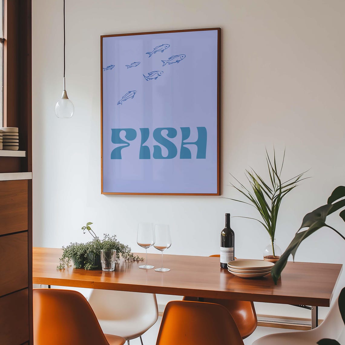 Retro Fish Poster, Coastal Kitchen Wall Art - Image 4