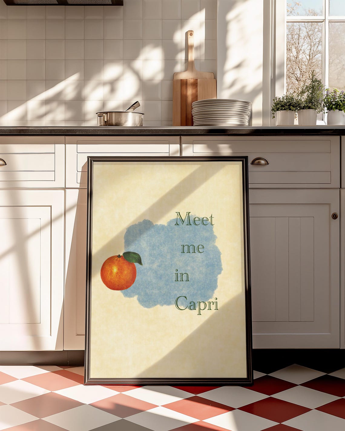 Meet Me In Capri, Italian Travel Poster