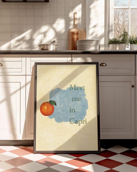Meet Me In Capri, Italian Travel Poster
