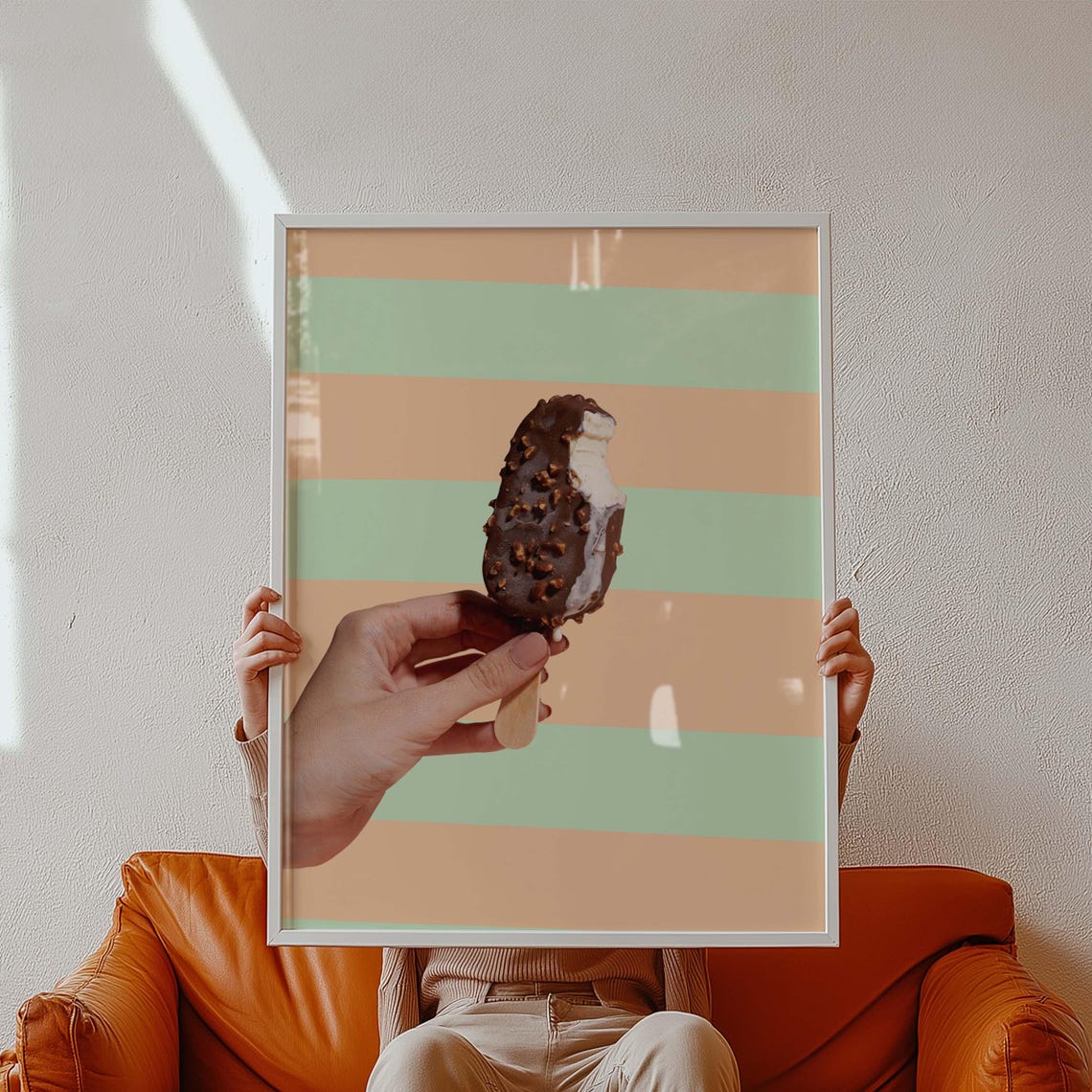Chocolate Ice Cream Bar Poster, Minimalist Dessert - Image 2