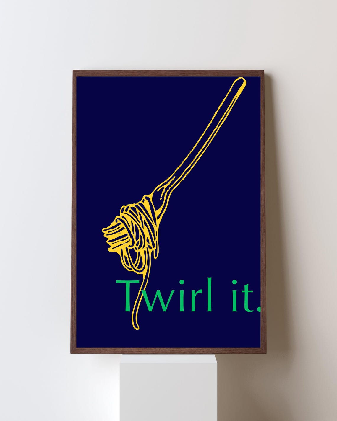 Pasta Typography Poster, Maximalist Kitchen Decor