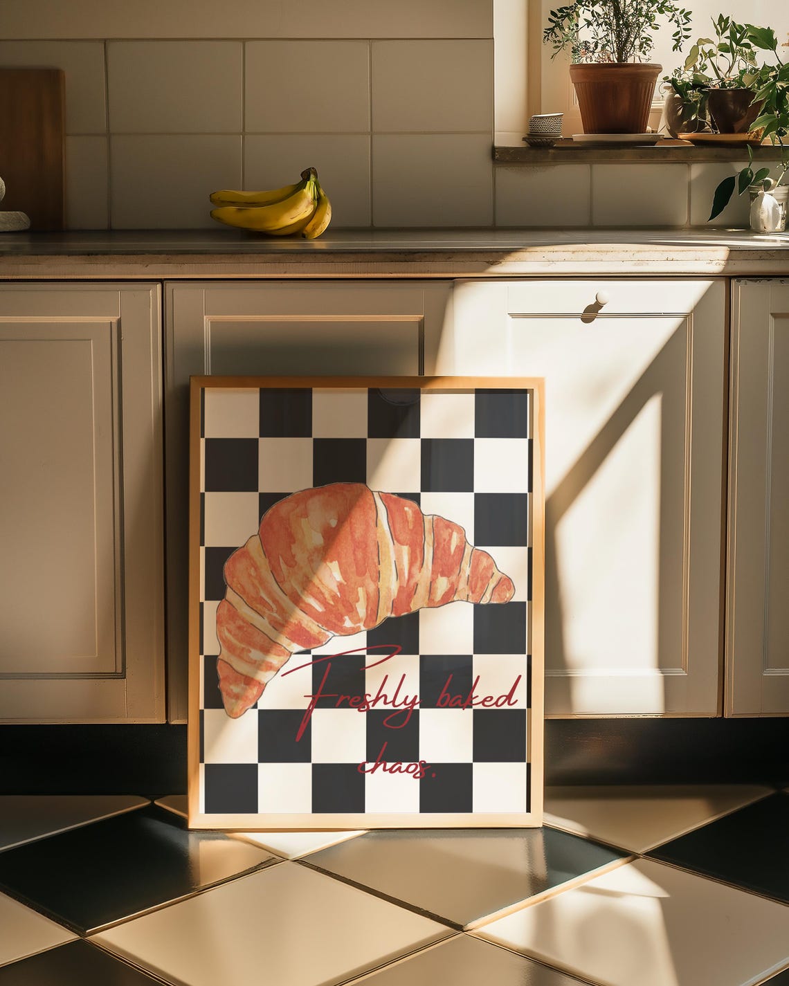 Croissant Retro Poster, Quirky French Pastry Decor - Image 4