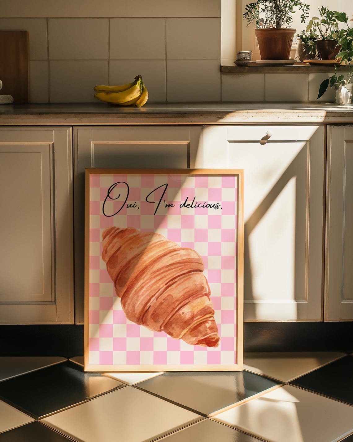 Croissant Retro Wall Art, Quirky French Pastry Poster - Image 4