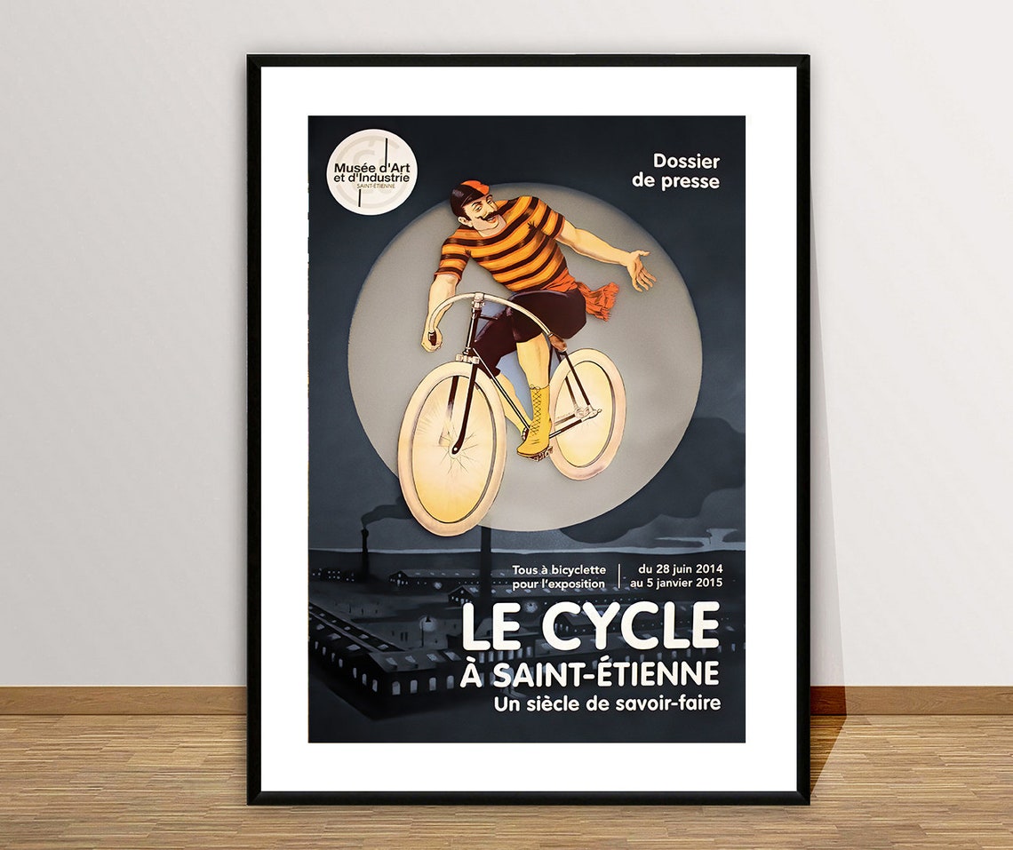 Le Cycle a Saint Etienne Bicycle Exhibition Museum Poster 2014 - Image 2