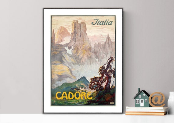 Cadore Italia Vintage Travel Poster Poster Print Or Print Gift Idea Wall Decor