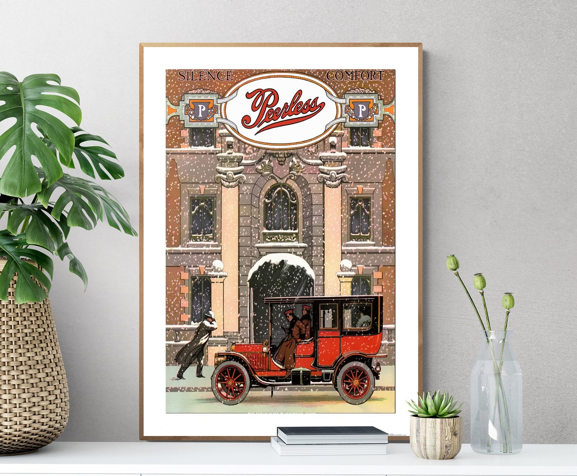 Silence Peerless Vintage Automobile Poster Poster Print Or Print Gift Idea Wall Decor