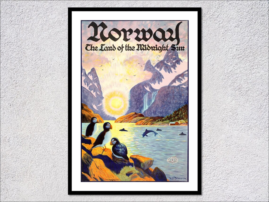 Norway Vintage Travel Poster, Fjords Wall Art Print - Image 2