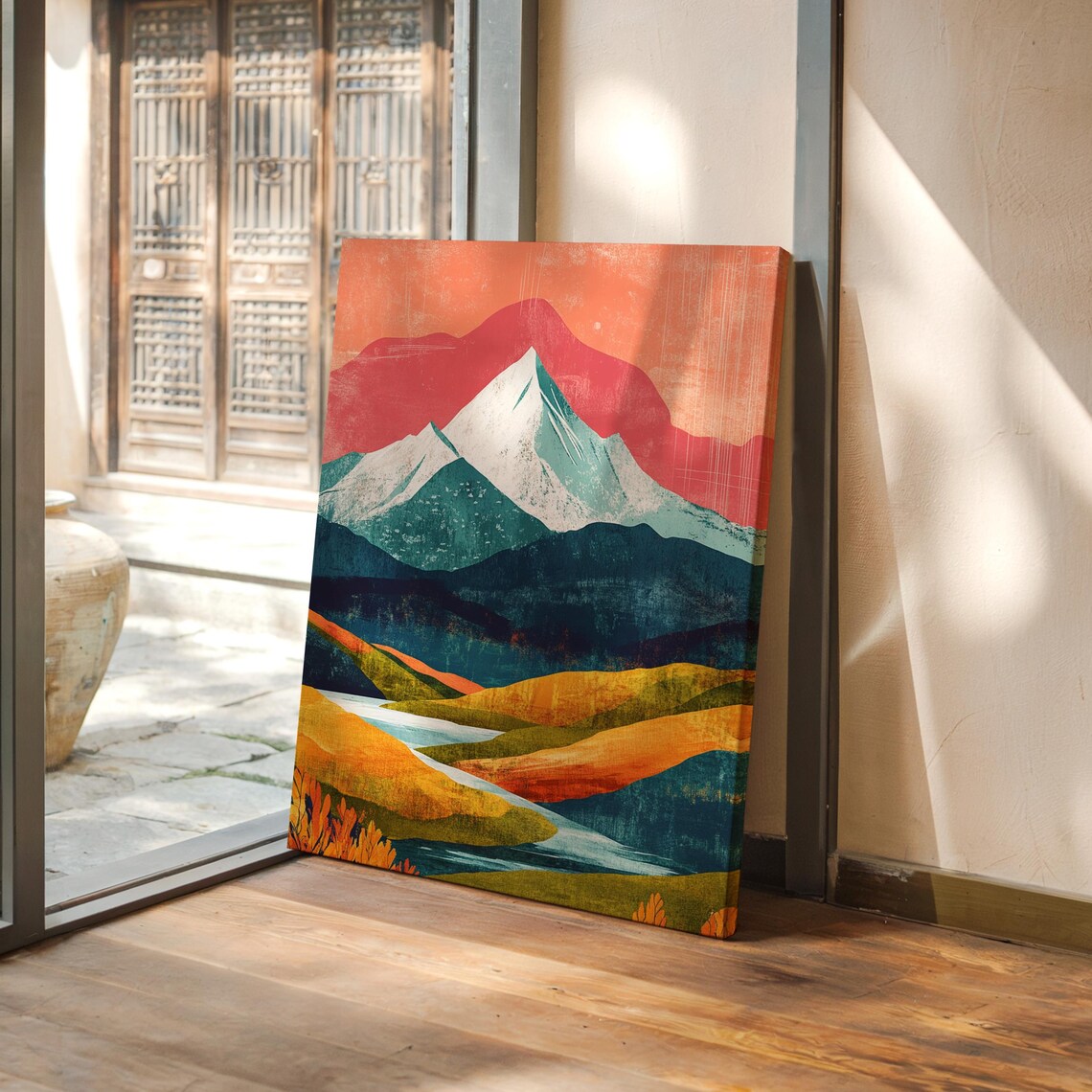 Mountain Landscape, Modern Nature Poster Art