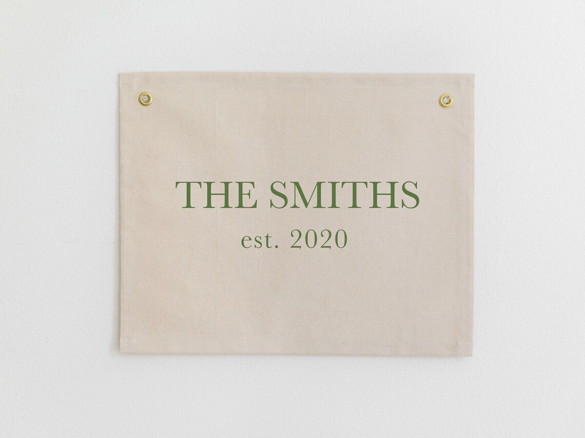 Custom Family Last Name Banner, Personalized Wall Flag - Image 2