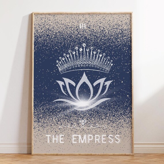 The Empress Tarot Card Astrology Poster Grimoire Zodiac Print Pagan Decor Celestial Arcane Indie Room Spiritual Preppy Wall Art Gift
