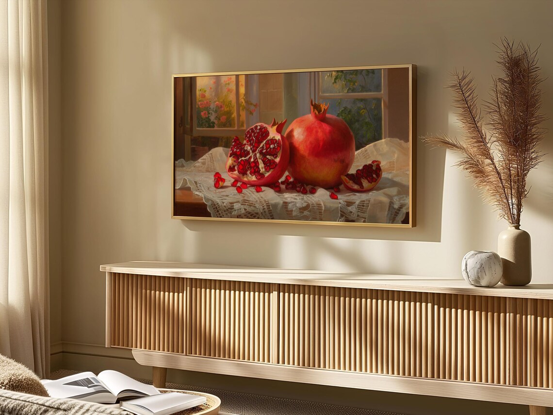 Pomegranates Vintage Rustic Autumn Art Print - Image 4