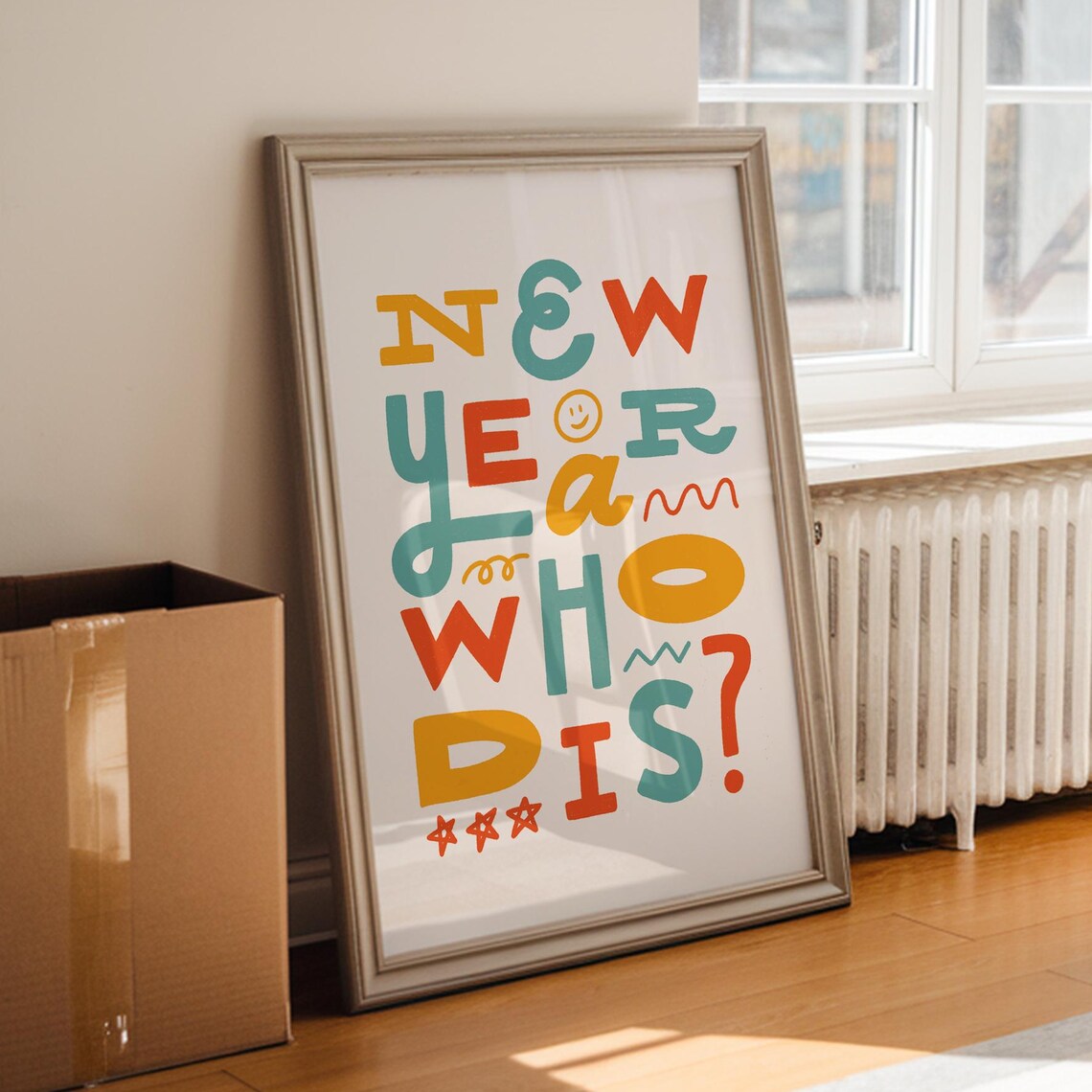 New Year Who Dis Motivational Lettering, Art Print