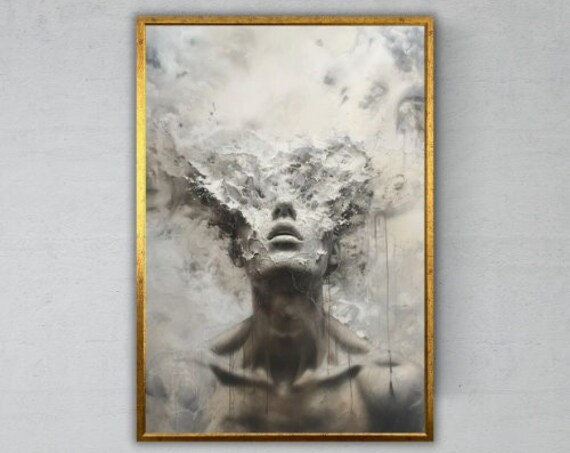 Surreal Vintage Wall Art Print Gift For Home Decor Ready To Hang