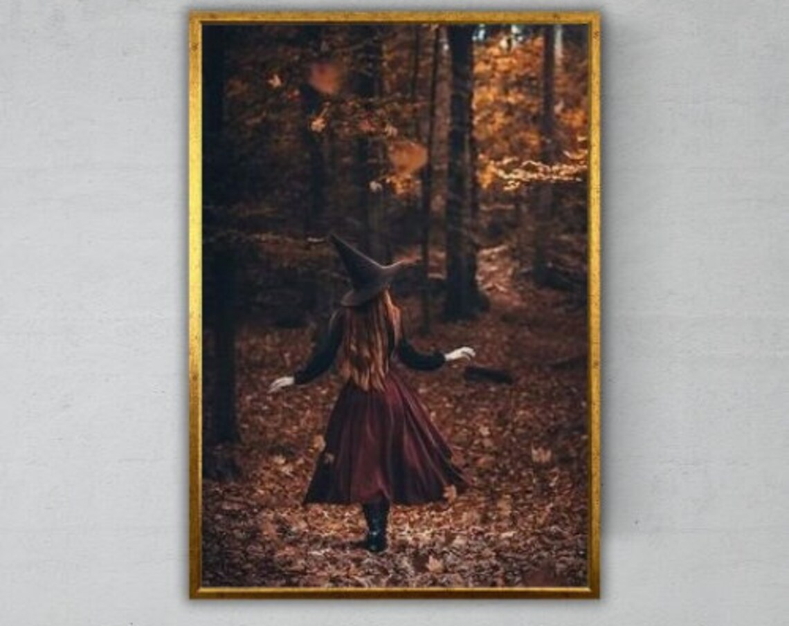 Moon Witch, Celestial Decor Wall Art Print