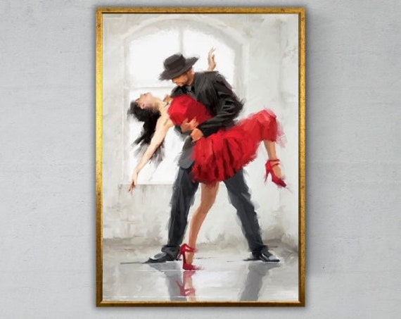 Tango Dance Wall Art, Gift for Dancers