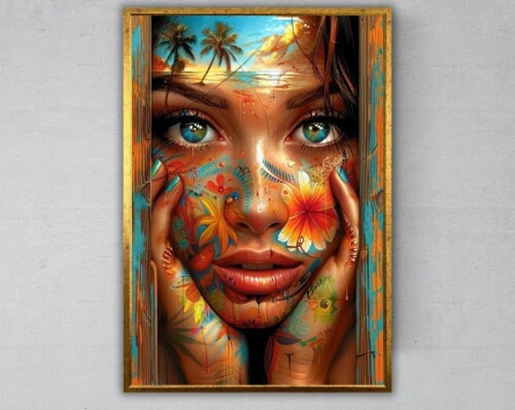 Ready To Hang Women Wall Art Contemporary Design Wall Decor Abstract Painting