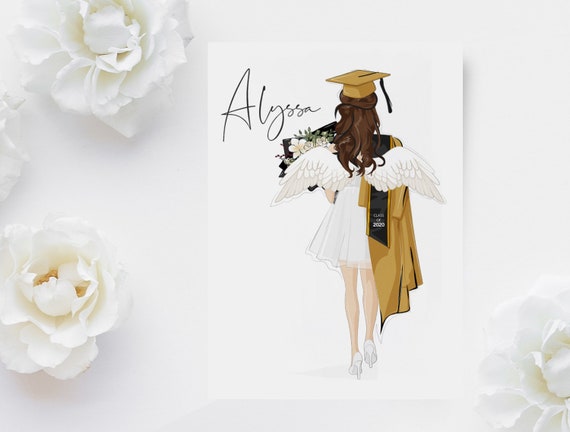 Graduation Gift College Student Graduate Class Of 2020 Fashion Illustration Diploma Degree Keepsake Bff Gift For Her Girls