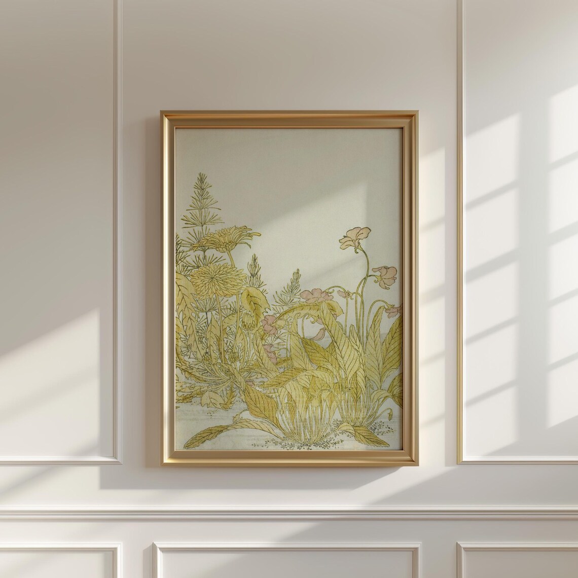 Art Nouveau Wild Grasses Pale Wildflowers Japonisme Style Poster - Image 5