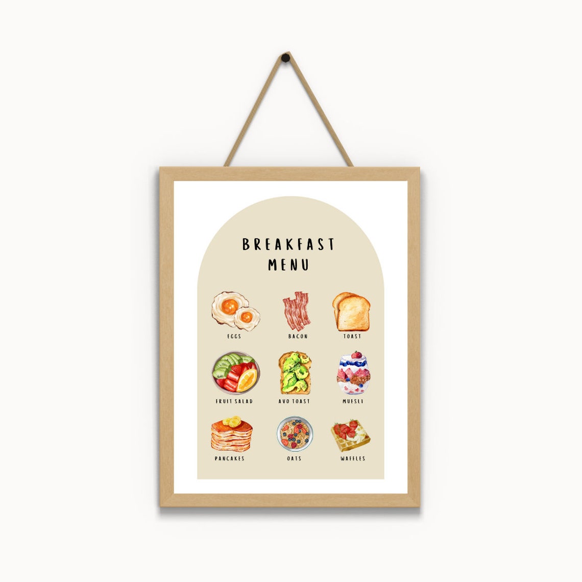 Kids Breakfast Menu Pretend Play Poster for Play Kitchen Decor - Image 3
