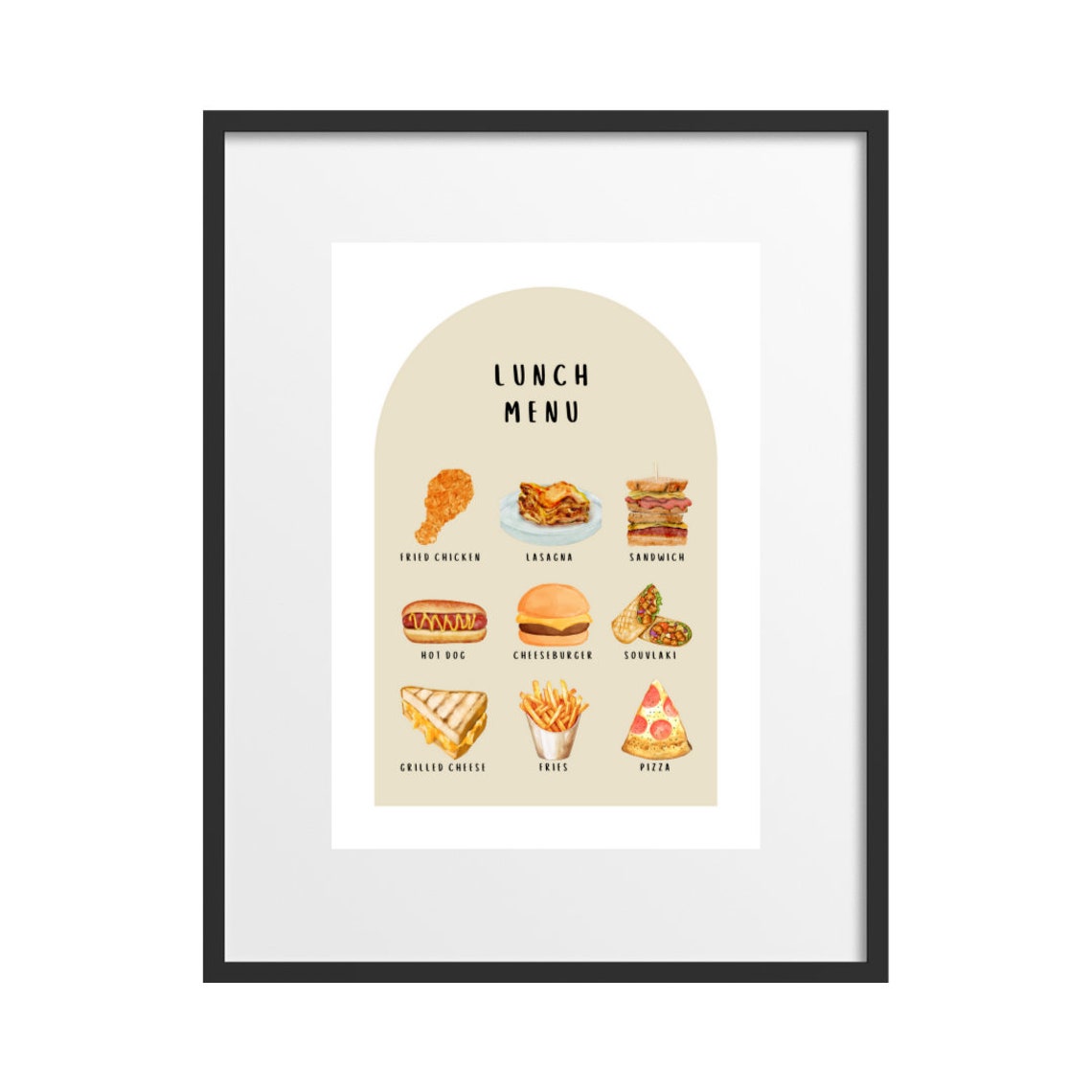 Kids Lunch Menu Pretend Play Poster for Play Kitchen and Diner Decor - Image 2