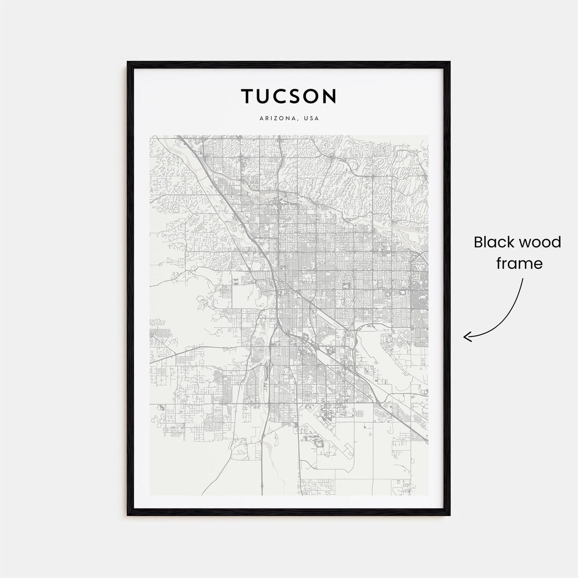 Tucson Map Poster, Personalized Travel Wall Art - Image 3