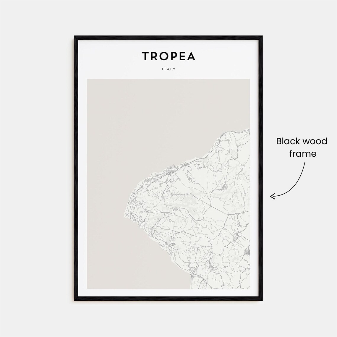 Tropea Italy Minimalist Coastal Street Map Travel Art Poster - Image 3