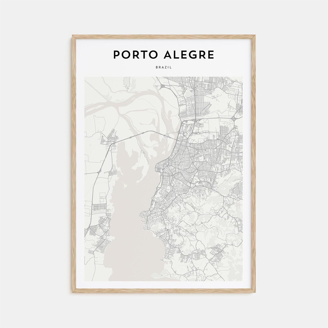 Porto Alegre Personalized Map Travel Poster