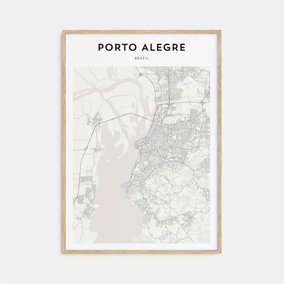 Porto Alegre Personalized Map Travel Poster