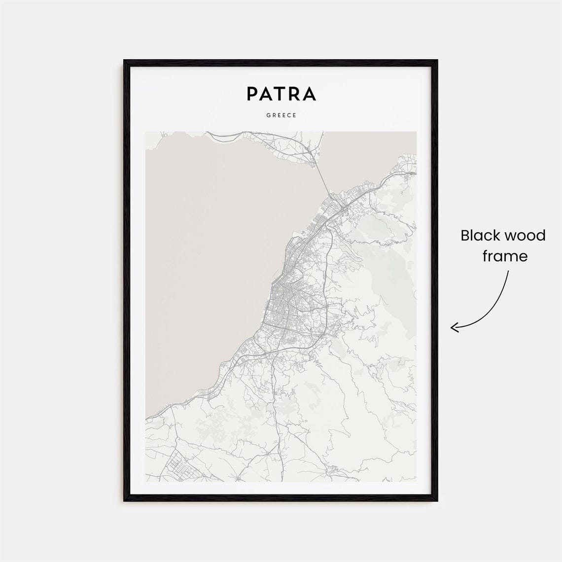 Patra Greece Coastal Minimalist City Street Map Travel Poster - Image 3