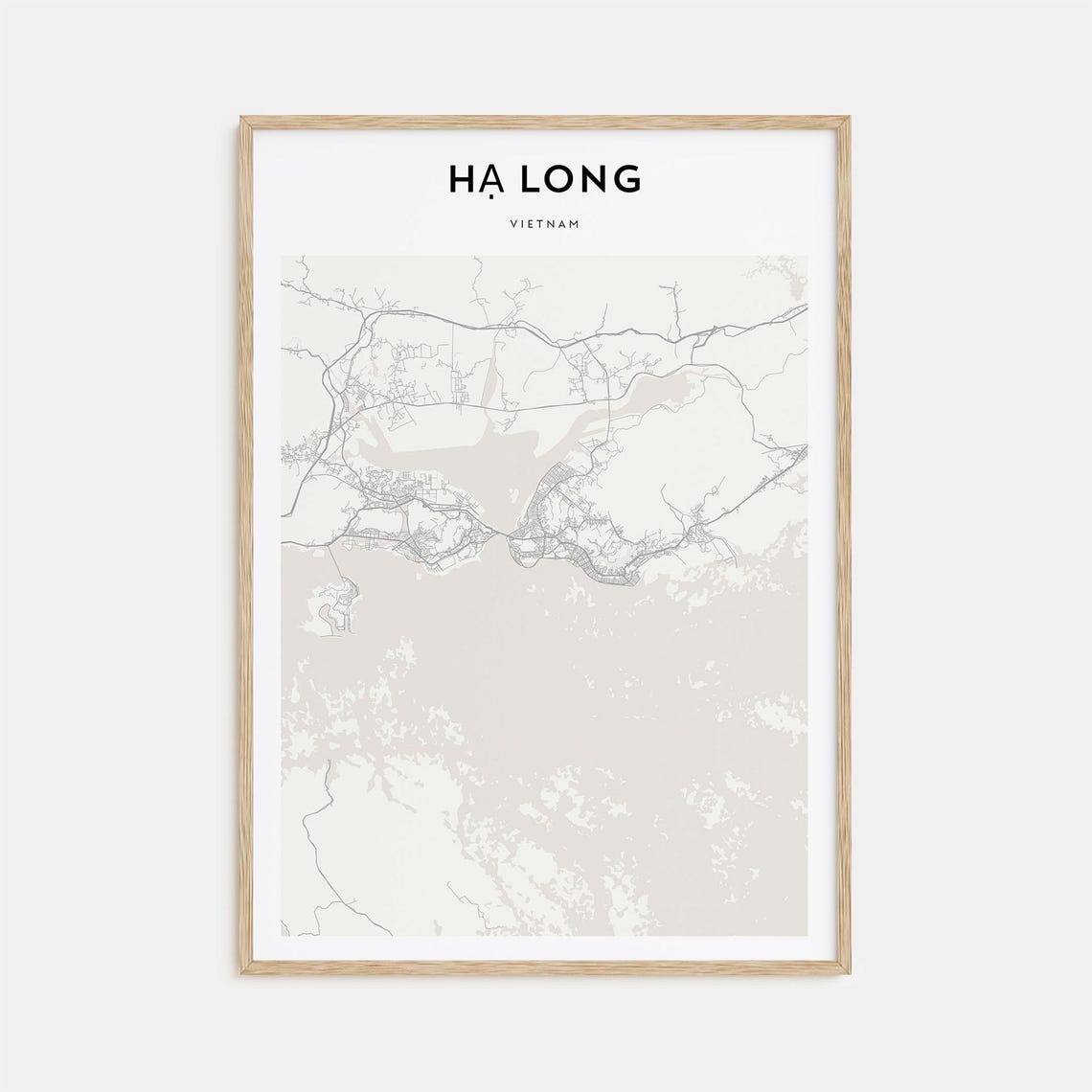 Ha Long Vietnam Minimalist Coastal Bay City Map Wall Decor Poster