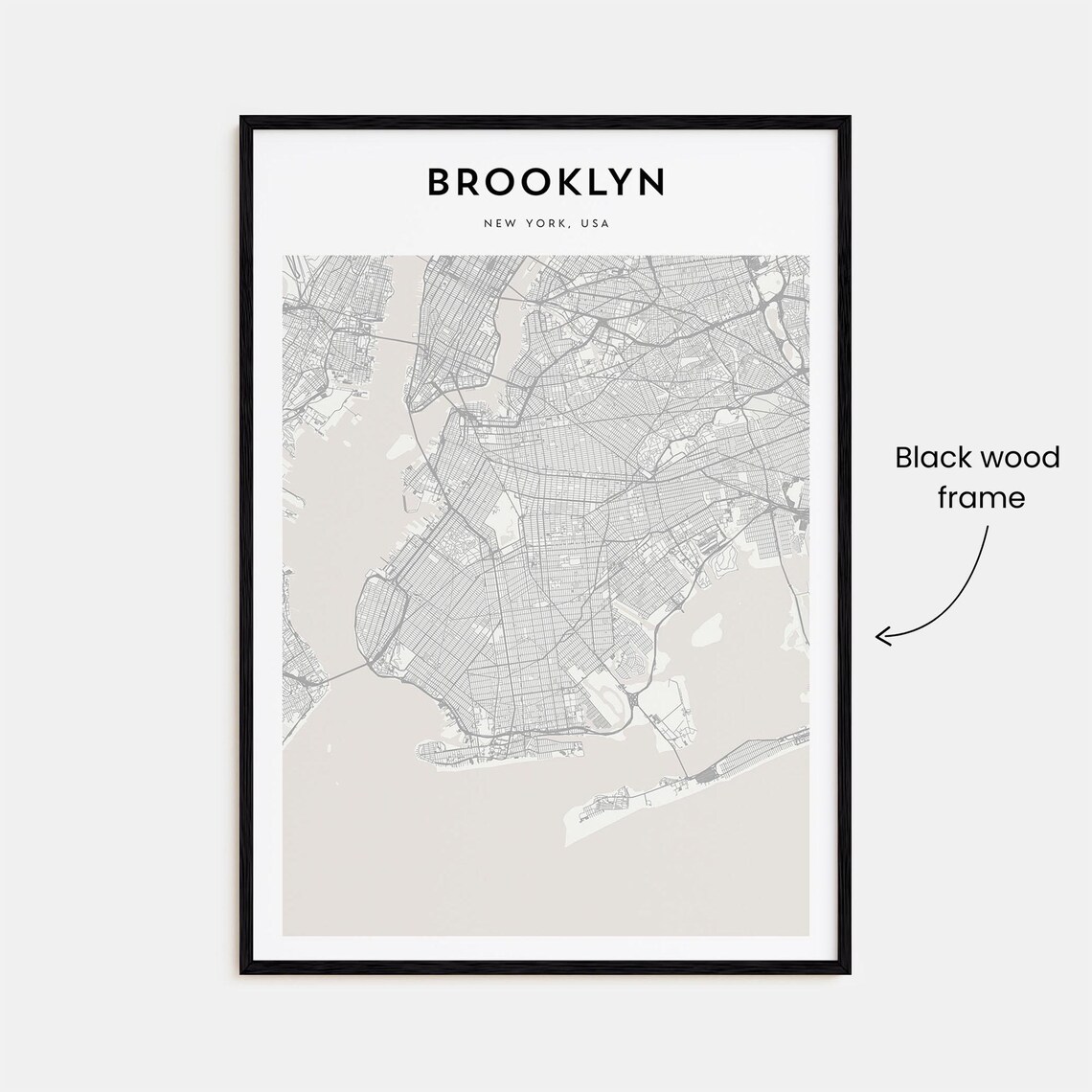 Brooklyn Map Travel Poster, Personalized Map Art - Image 3