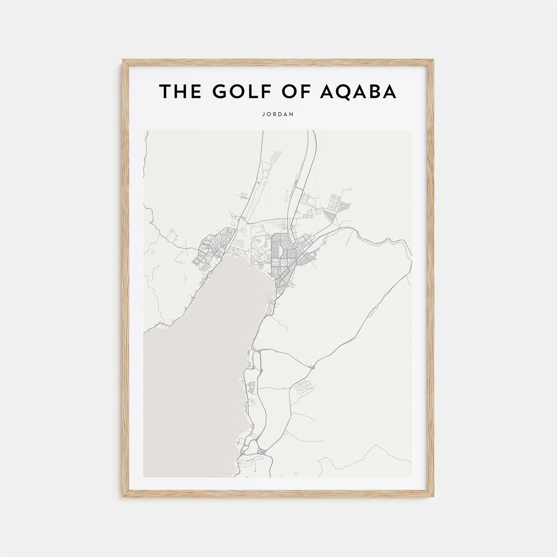 The Gulf Of Aqaba Map Poster The Gulf Of Aqaba Map Print The Gulf Of Aqaba Personalized Map Art Wall Art Travel Poster Travel Gift