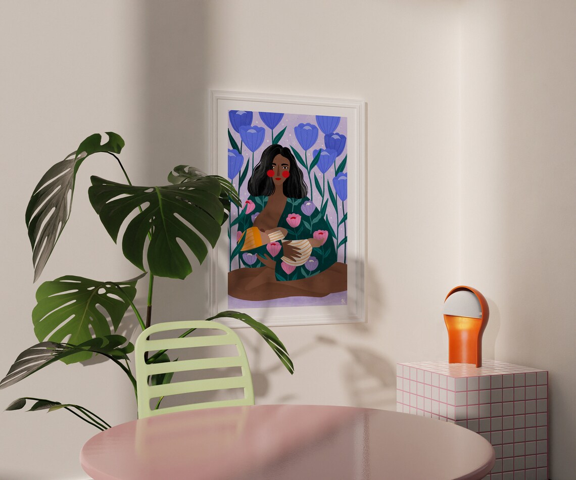 Breastfeeding Motherhood Illustration Art Print - Image 2