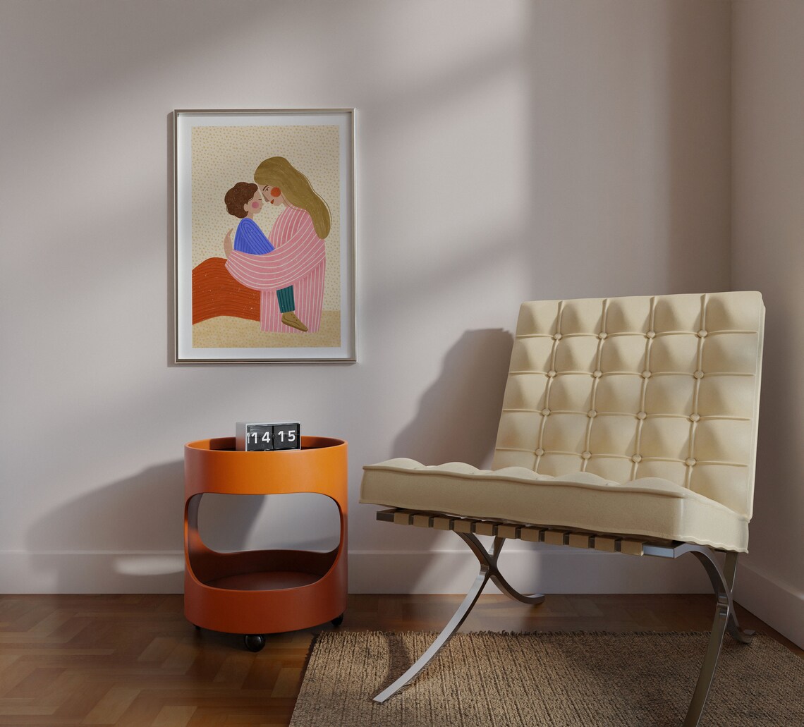 Mum Love Motherhood Art Print, Kids Room Poster - Image 2