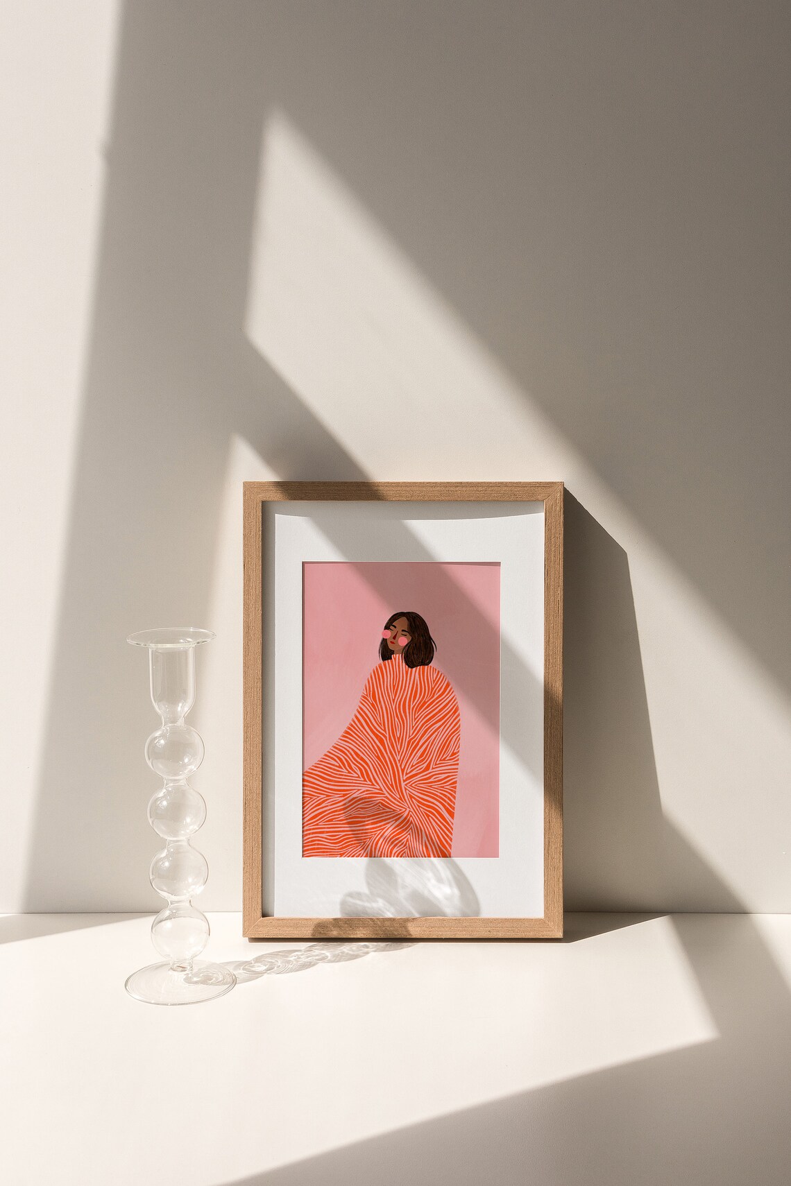 The Woman With Swirls, Minimal Portrait Art Print - Image 3
