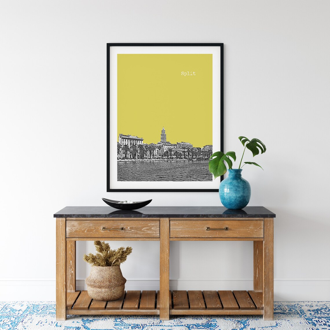 Split Croatia Skyline, Dalmatia Travel Poster - Image 2