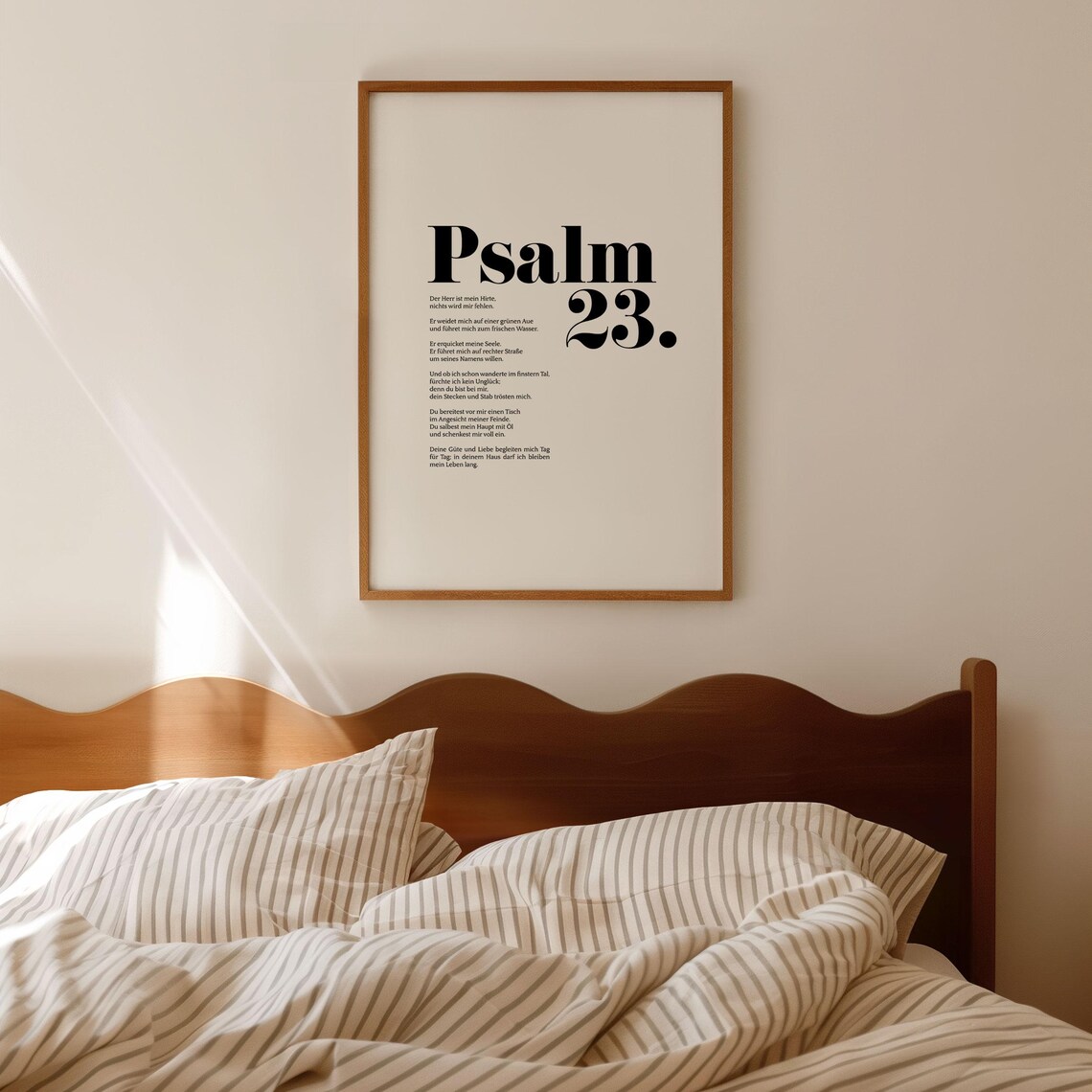 Psalm 23 German Bible Verse, Minimalist Poster - Image 4