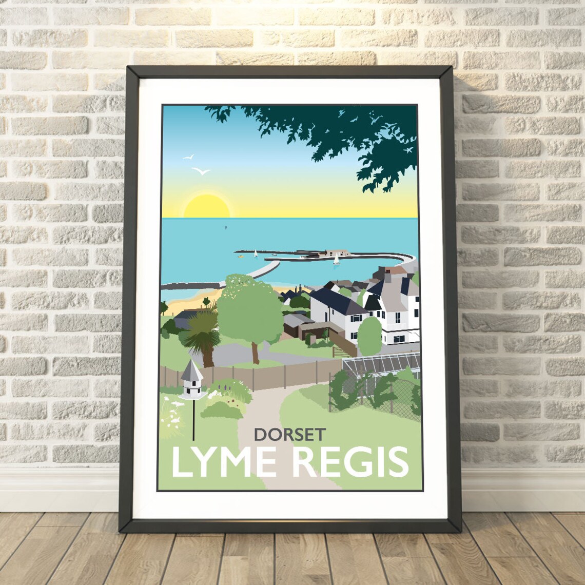 Lyme Regis Dorset Travel Poster, Memory Print