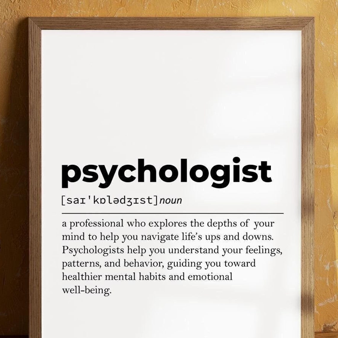 Psychologist Definition Poster Thoughtful Gift for Therapists Office - Image 2
