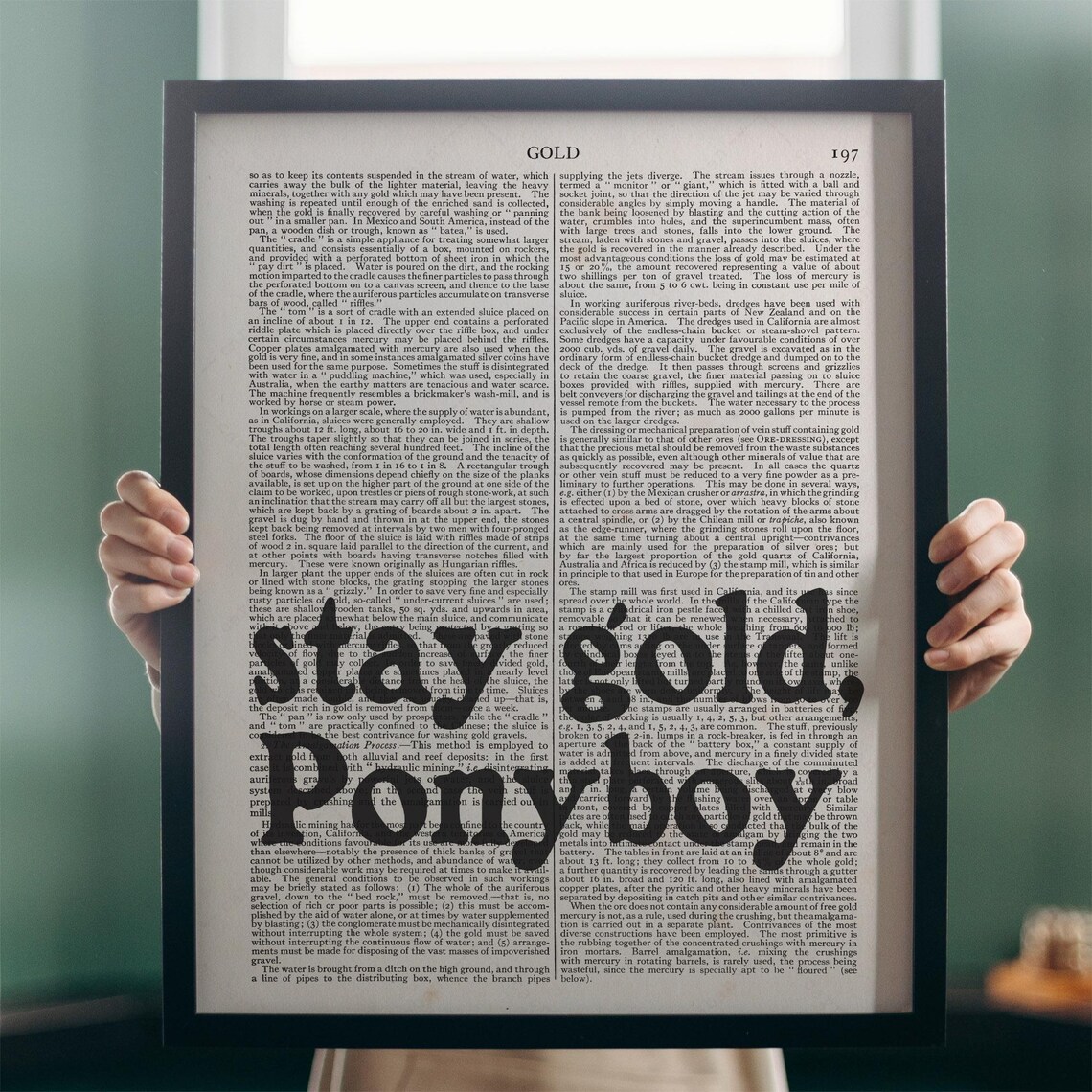 Stay Gold Ponyboy, The Outsiders Quote Art Print - Image 3
