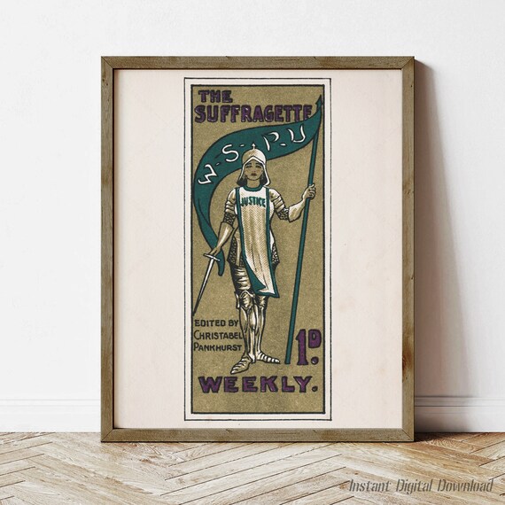 Christabel Pankhurst The Suffragette Weekly WSPU Feminist Art Wall Poster