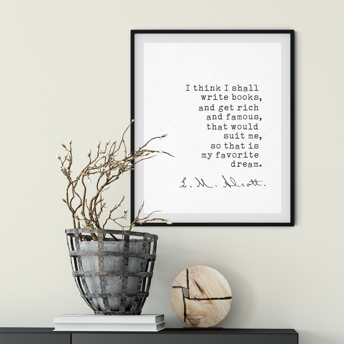 Little Women Quote by Louisa May Alcott Art Print - Image 4
