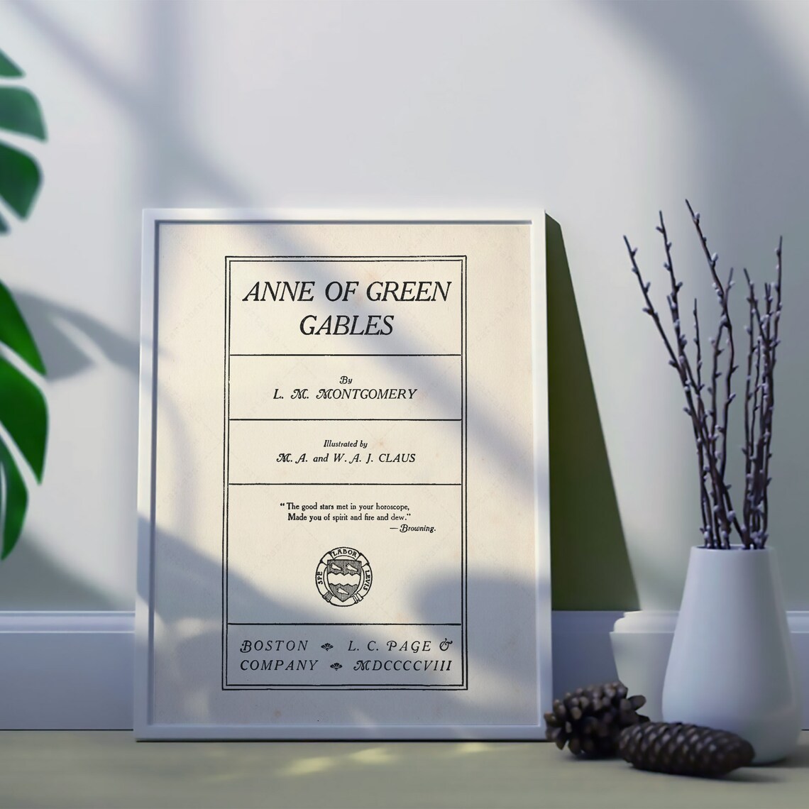 Anne Of Green Gables, 1908 Title Page Poster Print - Image 2