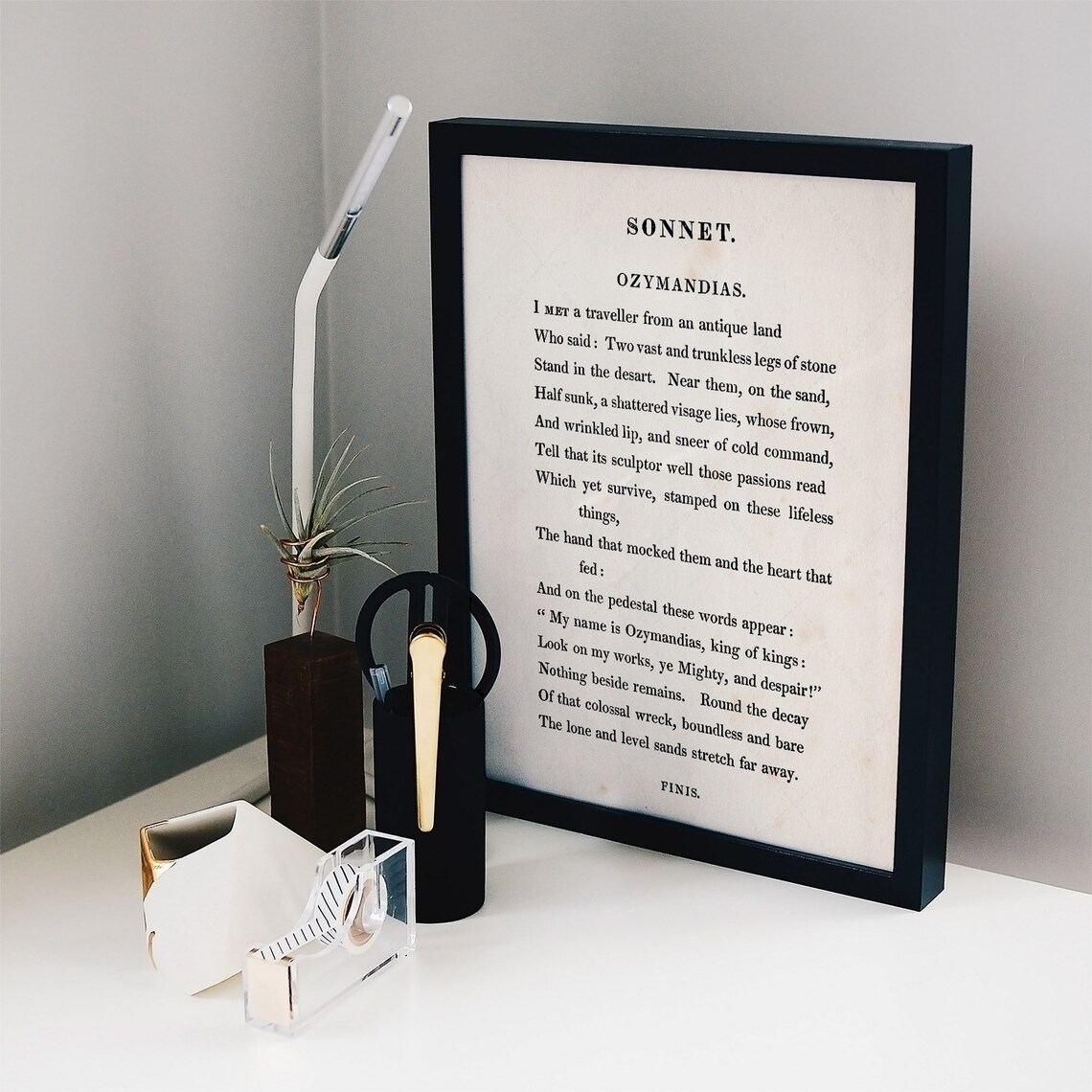 Ozymandias by Percy B. Shelley Literary Art Print - Image 2