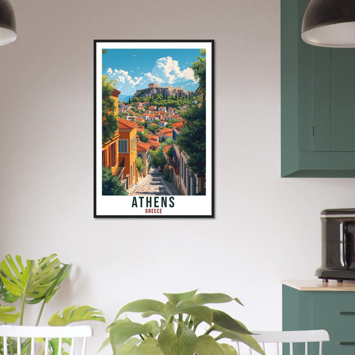Athens Travel Poster, Greek City Wall Art - Image 3