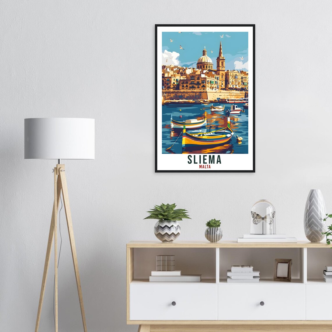Sliema Malta Travel Poster, Europe Wall Art - Image 3