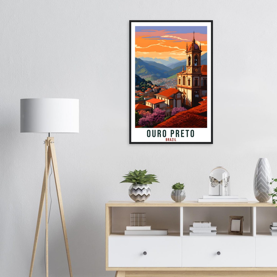 Ouro Preto Travel Print Wall Art Ouro Preto Brazil Wall Hanging Artwork Ouro Preto Art Gifts Ouro Preto Travel Poster Brazil Art Lovers Gift - Image 3