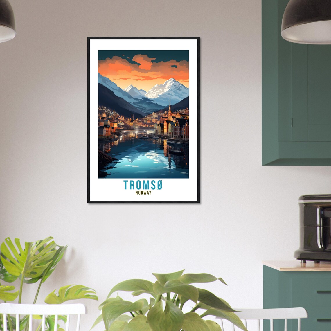 Troms Norway Travel Poster, Northern Norway - Image 2